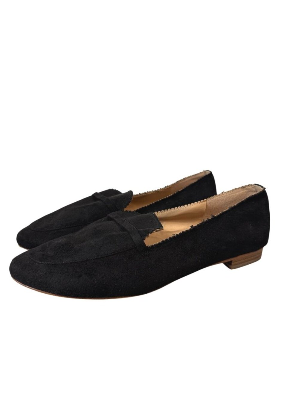 LOFT Black Faux Suede Loafer Flats Classic Women's Size 10M